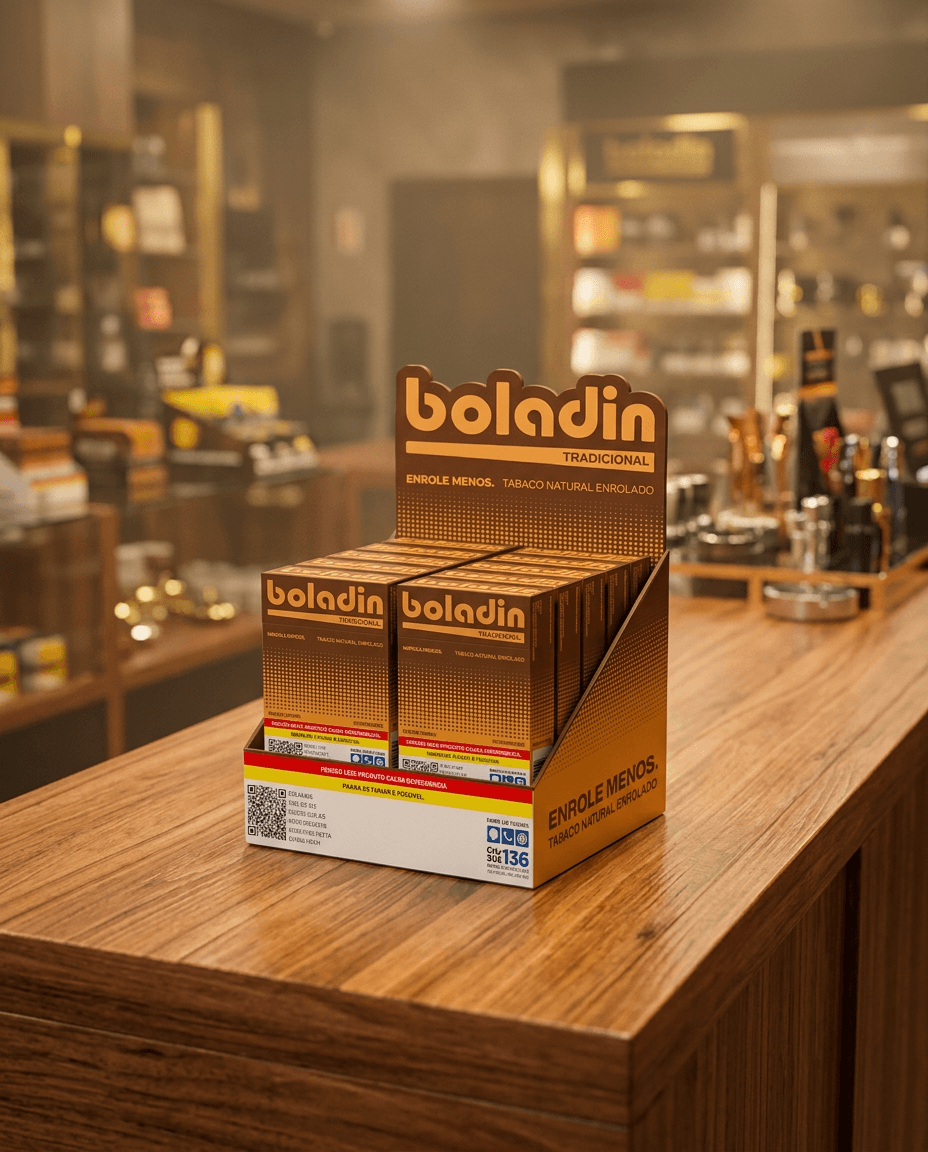 Boladin no balcão — ponto de venda